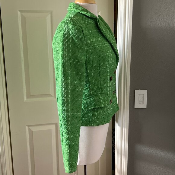 SHEIN Green Tweed Blazer Size Small - Picture 4 of 6